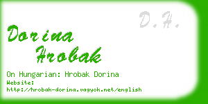 dorina hrobak business card